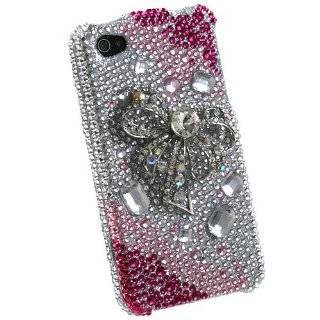Bedazzled Bow Premium 3D Diamante Protector Faceplate Cover For APPLE 