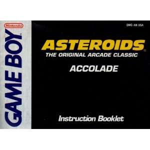  Asteroids GB Instruction Booklet (Game Boy Manual Only 