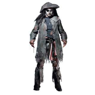 Barnacle Bill Mens Ghost Pirate Costume size Large  