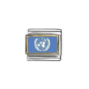  United Nations Flag Italian Charm Bracelet Link Jewelry