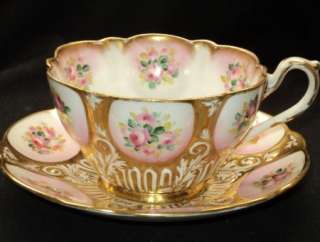 Antique George JONES MAJESTIC ROSES Gold Grand Simply Tea cup and 