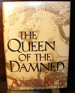 The Queen of the Damned, Anne Rice. HC.DJ.1st. Signed 9780394558233 