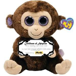   Beanie Boo Coconut the Monkey with Adoption Certificate: Toys & Games