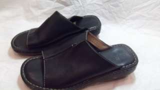 Womens Shoes Born Sandals Black Slides Leather Black 9 40.5 Heels 