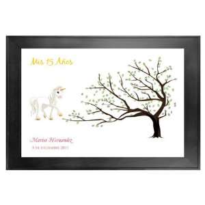  Quinceanera Guest Book Tree # 3 Unicorn 24x36 For 100 