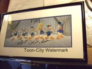 Donald Through the Years Disney Sericel NEW HAND SIGNED  