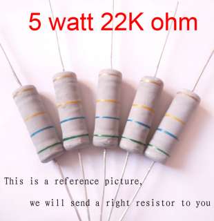 Watt 22k ohm 22 k Metal Oxide Film Resistor R 5W (10)  