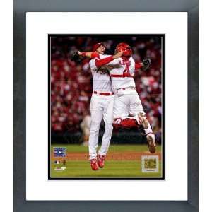 Adam Wainwright and Yadier Molina 2006 World Series Celebration Framed 