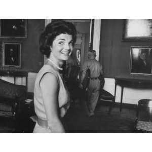  First Lady Jackie Kennedy Supervising Workman in Room at 