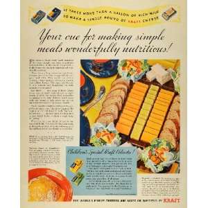  1935 Ad Kraft Cheese Velveeta Cauliflower Sauce Recipe 
