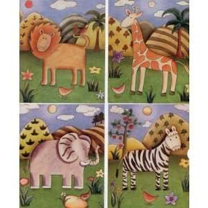  Kid Wall Art 4 Pack (differnt paintings) By Coaster 