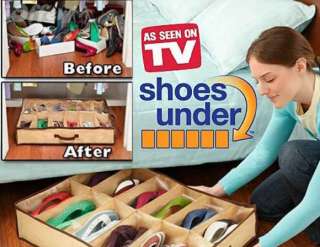 3x 12 Pairs Shoe Organizer Storage Holder Under Bed Closet  