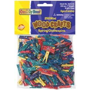  Mini Spring Clothespins 250 Pieces   Bright Hues Arts 