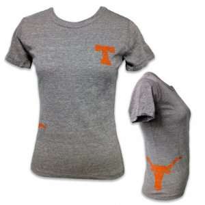  Texas Longhorns Womens Tri Blend Cosset T Shirt Sports 