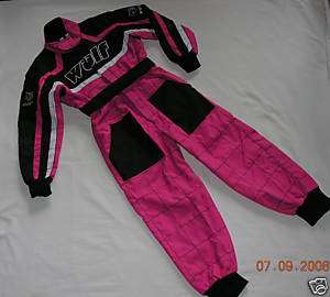 Kids WULFSPORT Overall PINK RACE SUIT One Piece XL  