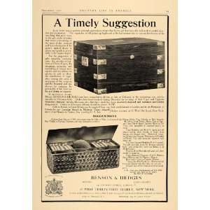  1906 Ad Benson Hedges Choice Cigars Cabinets Woodwork 
