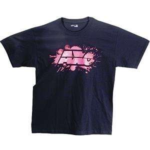  AXO Pink T Shirt   Large/Black: Automotive