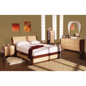  CR Symphony Two Tone Modern Bedroom Set: Kitchen & Dining
