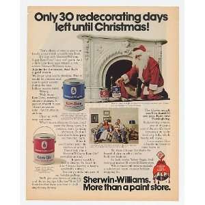  1971 Sherwin Williams Paint Santa Claus Christmas Print Ad 