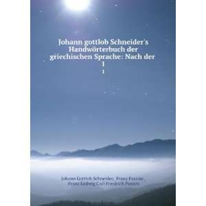   , Franz Ludwig Carl Friedrich Passow Johann Gottlob Schneider Books