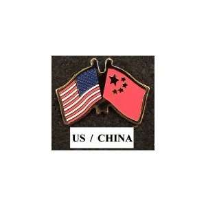  United States China Friendship Flag Lapel Pin: Everything 