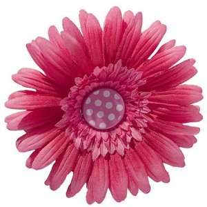 Gimme Clips Flower Hair Clip, Pink w. Pink Polka Dot Center (Quantity 