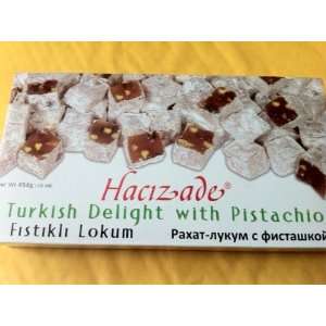 Hacizade Turkish Delight with Pistachio 454 gr (16 oz)  