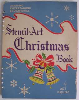 Stencil Art Christimas Book Art Krenz Bedford Ohio 1940  