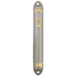  Mezuzah Made of Metal Mat and Gold 7cm Mezuza