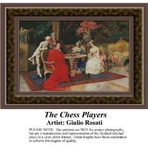  The Chess Players, Cross Stitch Pattern PDF Download 