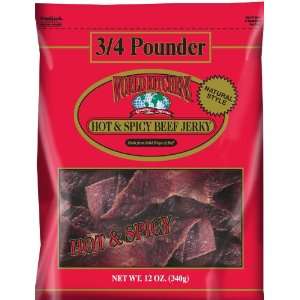 World Kitchens Hot & Spicy Beef Jerky, 12 Ounce Bags:  