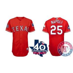  Texas Rangers Authentic MLB Jerseys #25 Mike Napoli Red 