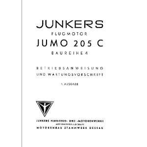   Jumo 205 C Aircraft Engine Technical Manual Junkers Jumo 205 Books