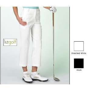  Liz Golf Flat Front Cropped Pants (Color=Bleached White 