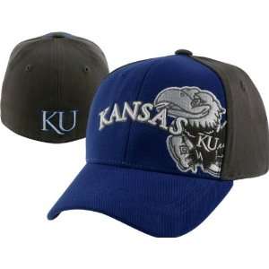  Kansas Jayhawks Youth Royal Audible Flex Hat: Sports 