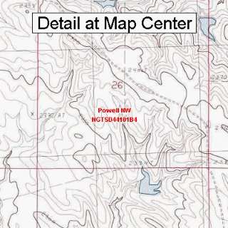  USGS Topographic Quadrangle Map   Powell NW, South Dakota 