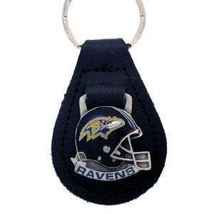 Baltimore Ravens Small Leather Key Ring