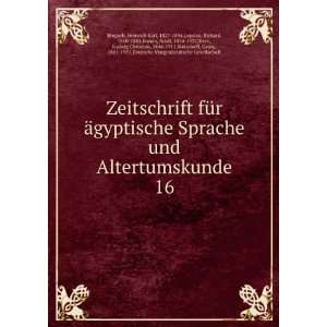  fÃ¼r Ã¤gyptische Sprache und Altertumskunde. 16 Heinrich Karl 