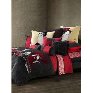  Natori Geisha Coverlet   Red