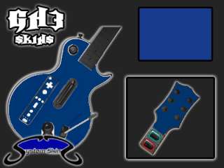 BLUE Guitar Hero 3 Skin for Wii Console System Controller Vinyl Decal 