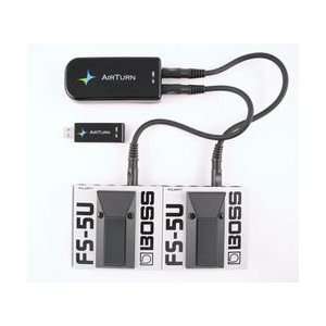  AirTurn AT 104 with 2 Boss FS 5U Pedals (Wireless USB for 
