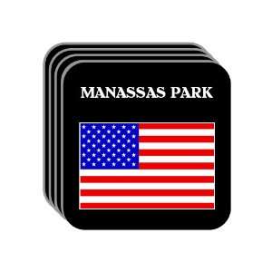 US Flag   Manassas Park, Virginia (VA) Set of 4 Mini Mousepad Coasters
