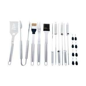  Chefmaster 19pc Stainless Steel Barbeque Tool Set Spatula 
