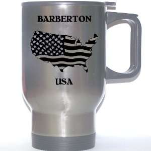 US Flag   Barberton, Ohio (OH) Stainless Steel Mug 