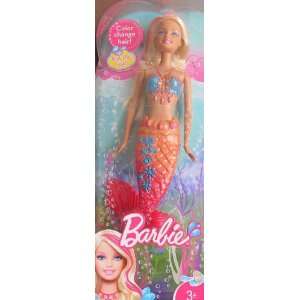  Barbie COLOR CHANGE HAIR MERMAID DOLL w Glittery PINK Bust 