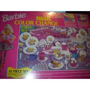    Barbie Magic Color Change Party Set 47 Pieces: Toys & Games