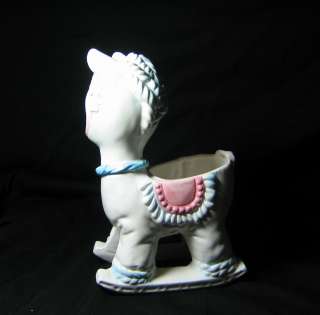 Relpo Vintage Ceramic Rocking hobby Horse Vase Planter  