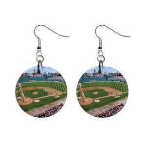 New Baseball Fenway Park Red Sox Boston Dangle Button Earrings Jewelry 