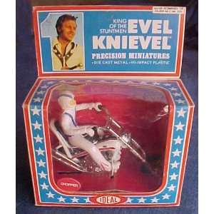  Vintage 1976 Ideal Evel Knievel Die Cast Chopper Mint In 