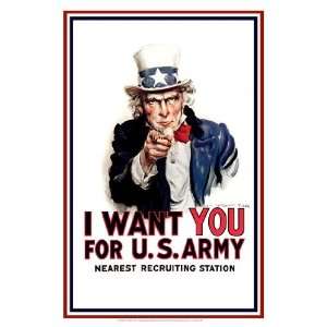  James Montgomery Flagg Uncle Sam   I Want You 11.00 x 17 